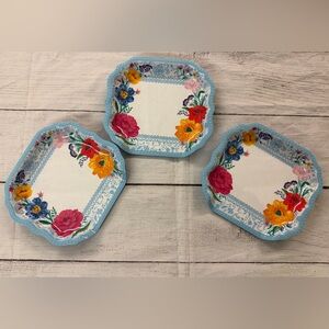 Pioneer Woman Spoon rests- set of 3, Melamine Brilliant Blooms. Set of 3